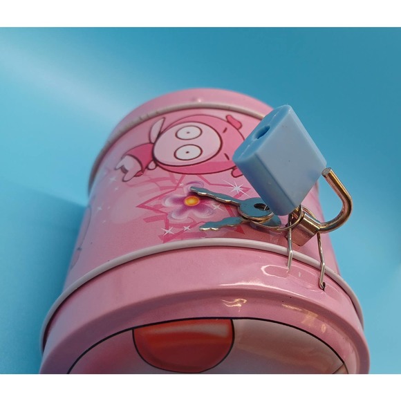 Piggy Bank with Lock & Key Set NEW by Bininiu of Japan - Picture 8 of 11